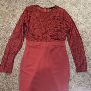 Elegant Pink Lace Dress